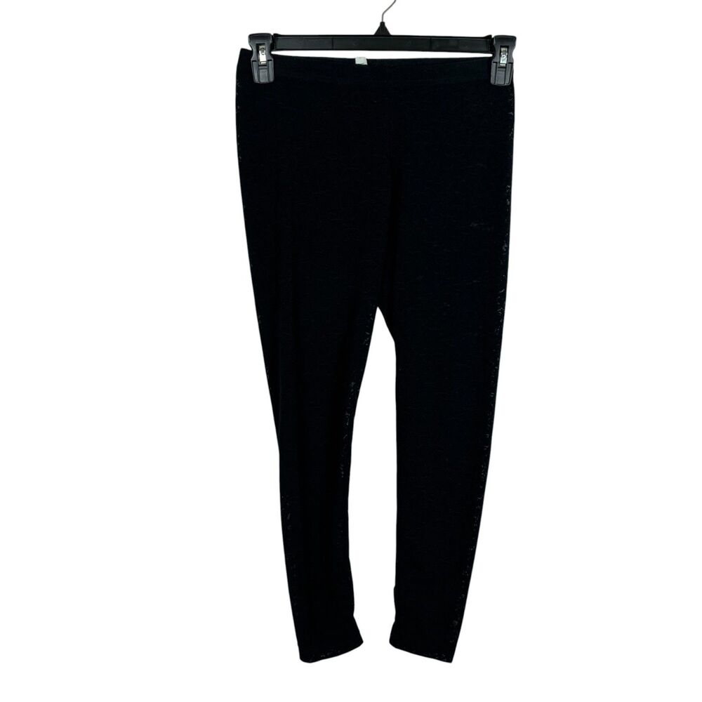 American Eagle Sheer Black Lace Brocade Ankle Legging Pants Women's Medium